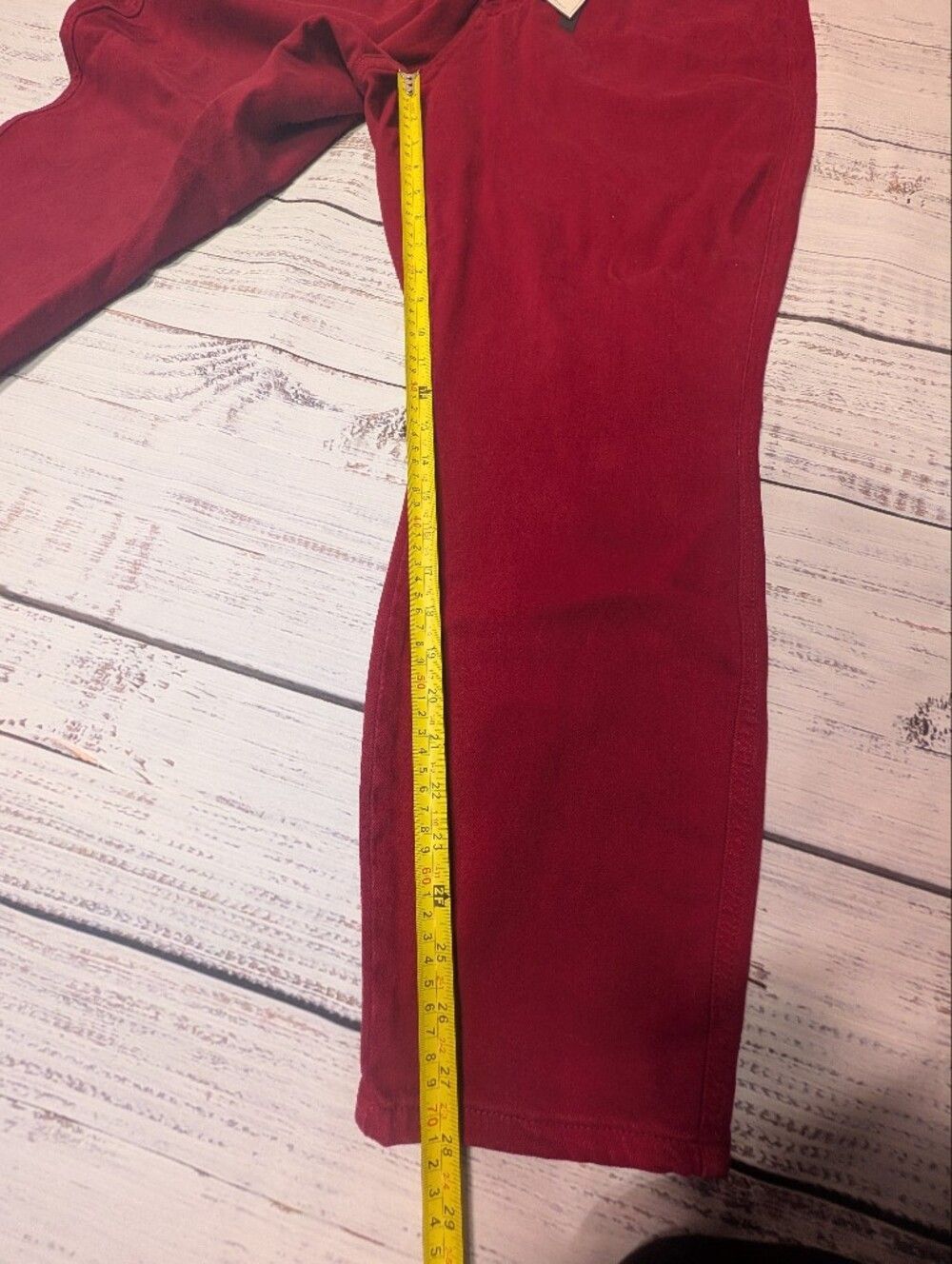 Judy Blue Jeans 22 Plus High Waist Scarlet Red Skinny Leg Tummy Control - Picture 10 of 13